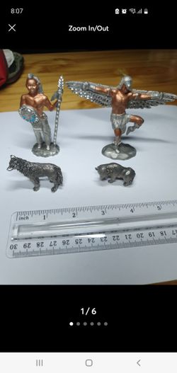 Native American Pewter Figures