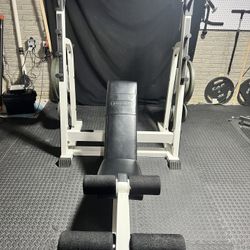 Nautilus Strength Station - Weight lifting bench and squat