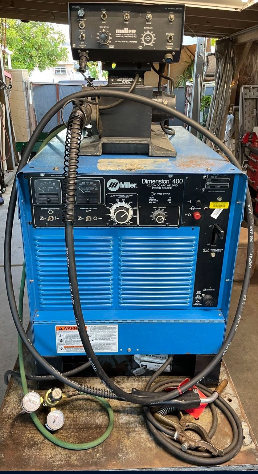 Miller Welder Dimension 400 CC/CV DC Arc 3-Phase 902970 Mig/TIG/Stick 230/460v