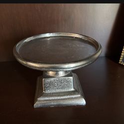 Silver candle holder