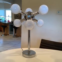 MODERN CHROME  SPUDNICK TABLE LAMP ORIGINAL  1970 WOW