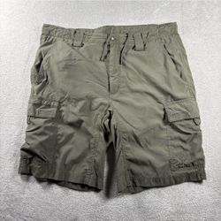 The North Face Shorts Men’s Size 36 M Green Nylon Cargo Hiking Gorp Outdoor #3A
