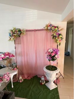 White and pink decoration—everything shown in the photo—$150(coleman & Cheyenne)