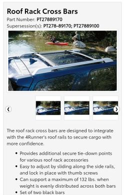 2017 2023 Toyota 4runner Oem Roof Rack Cross Bars for Sale in Lynnwood WA OfferUp