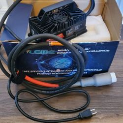 NEW - 15 AMP 48 Volt Golf Cart Charger for Club Car with 3-Pin Round Plug, for Lead Acid Battery