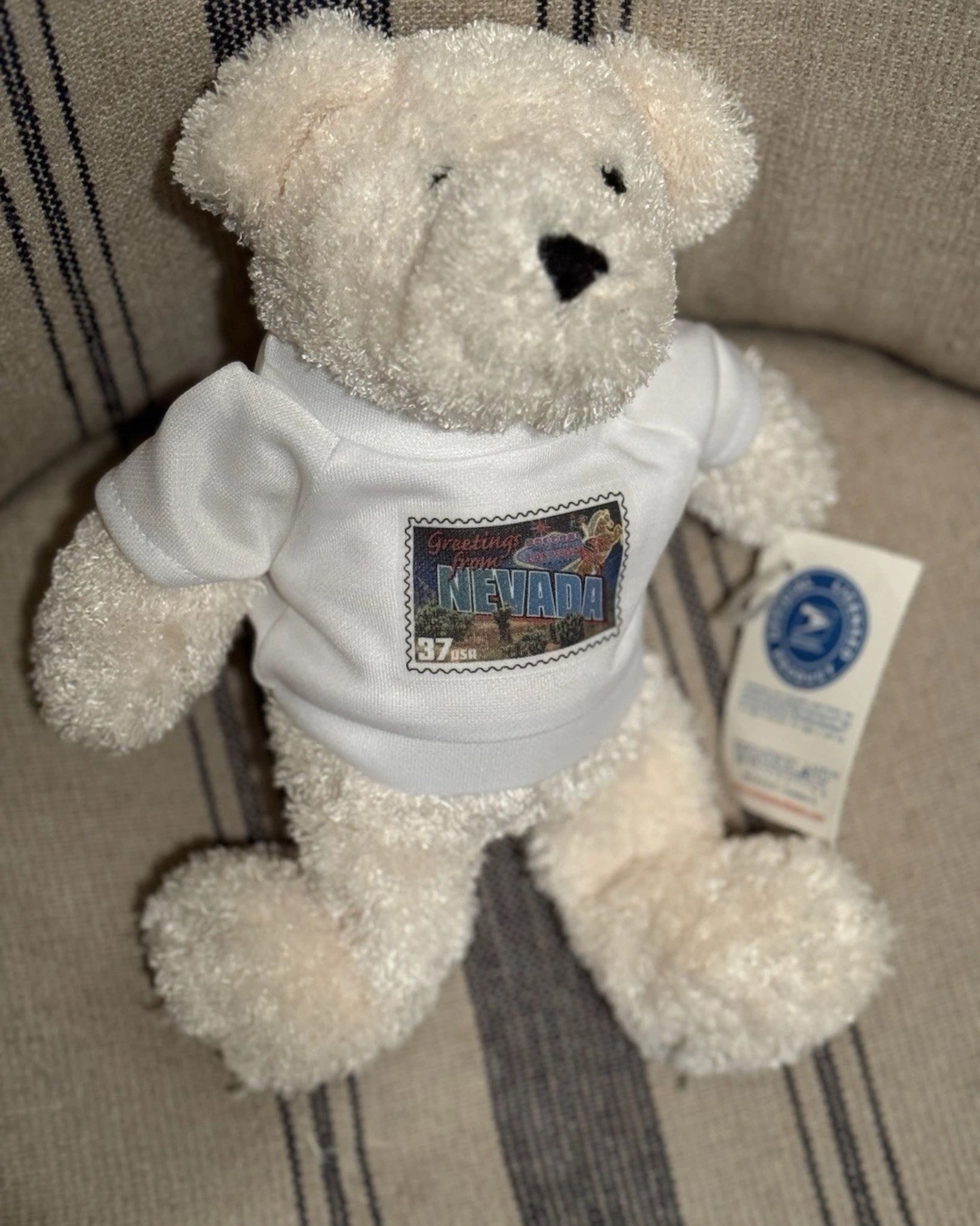 Wonderland Bears  Usps Terry Cloth Beanie Baby Bear Doll Plush Stuffed Toy