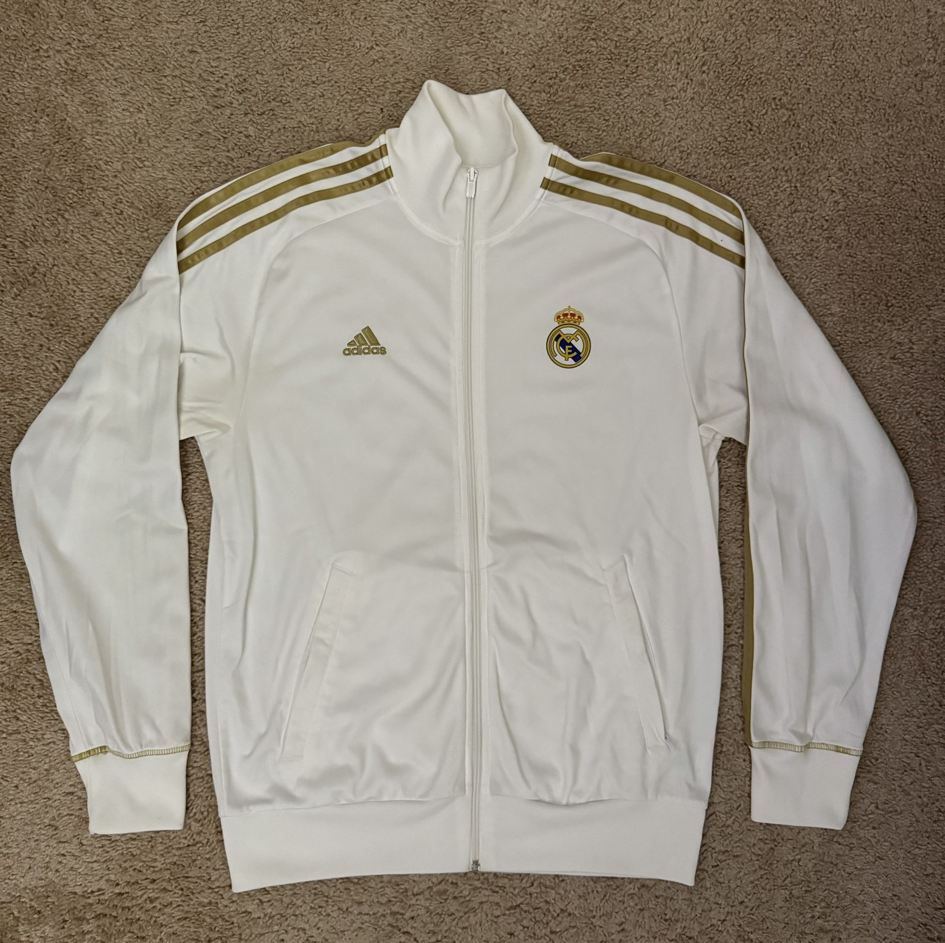 Real Madrid / Full Zip Track Jacket / White / Mens size S