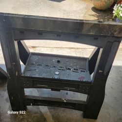 Heavy duty plastic saw horses.