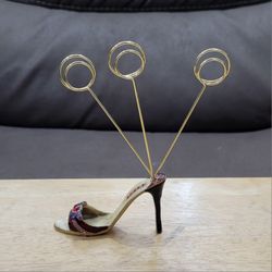 Green Tree Gallery Metal Stiletto Shoe Note Or Photo Holder