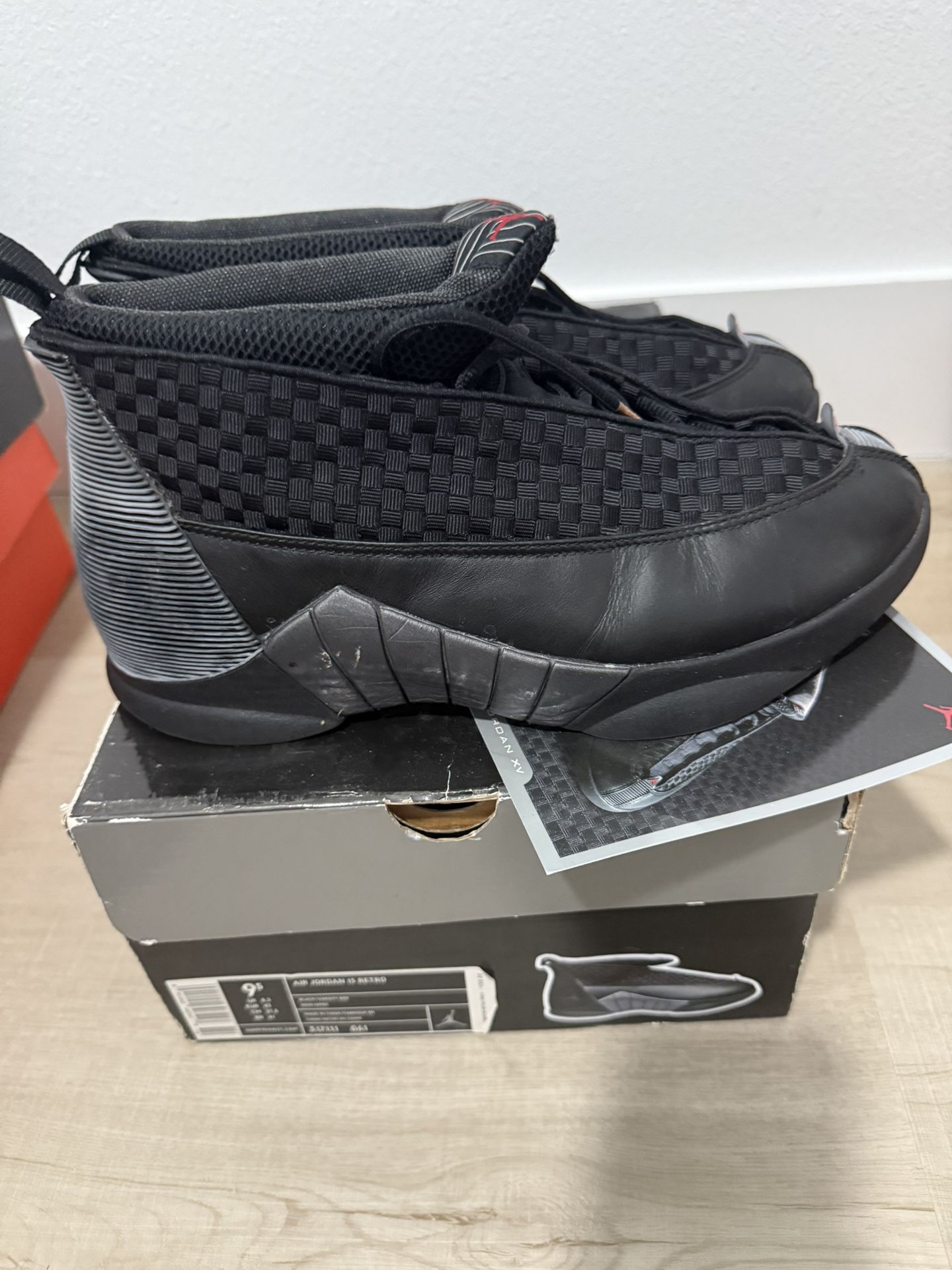 Air Jordan 15 retro Stealth 2007 Sz 9.5