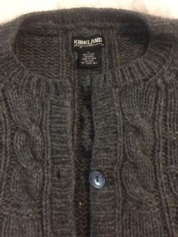 Grey cashmere sweater women's size Large