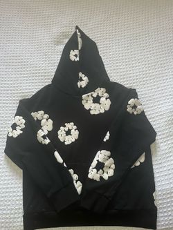 Demin tear hoodie