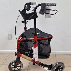 3 Wheel Rollator Walker with Seat for SIim Seniors