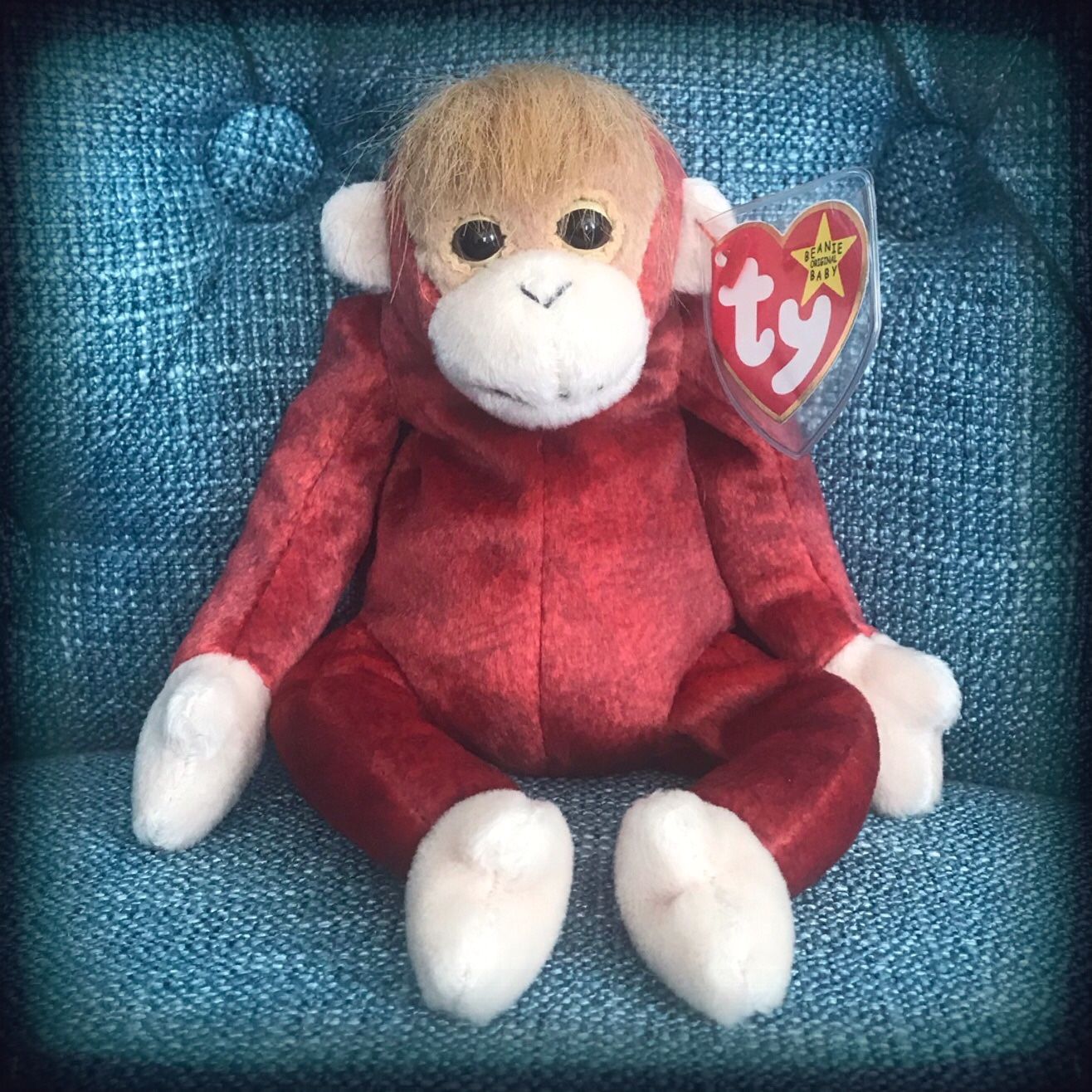 Ty Beanie Babies Schweetheart Stuffed Toy Monkey