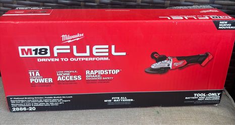 Milwaukee M18 FUEL 18V Lithium-lon Brushless Cordless 5 in. Flathead Braking Grinder with Paddle Switch No-Lock (Tool-Only)