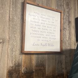 Wood Little House On The Prairie Sign