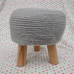PLOCKTON GREY SOFT COMFY 3-LEG STOOL