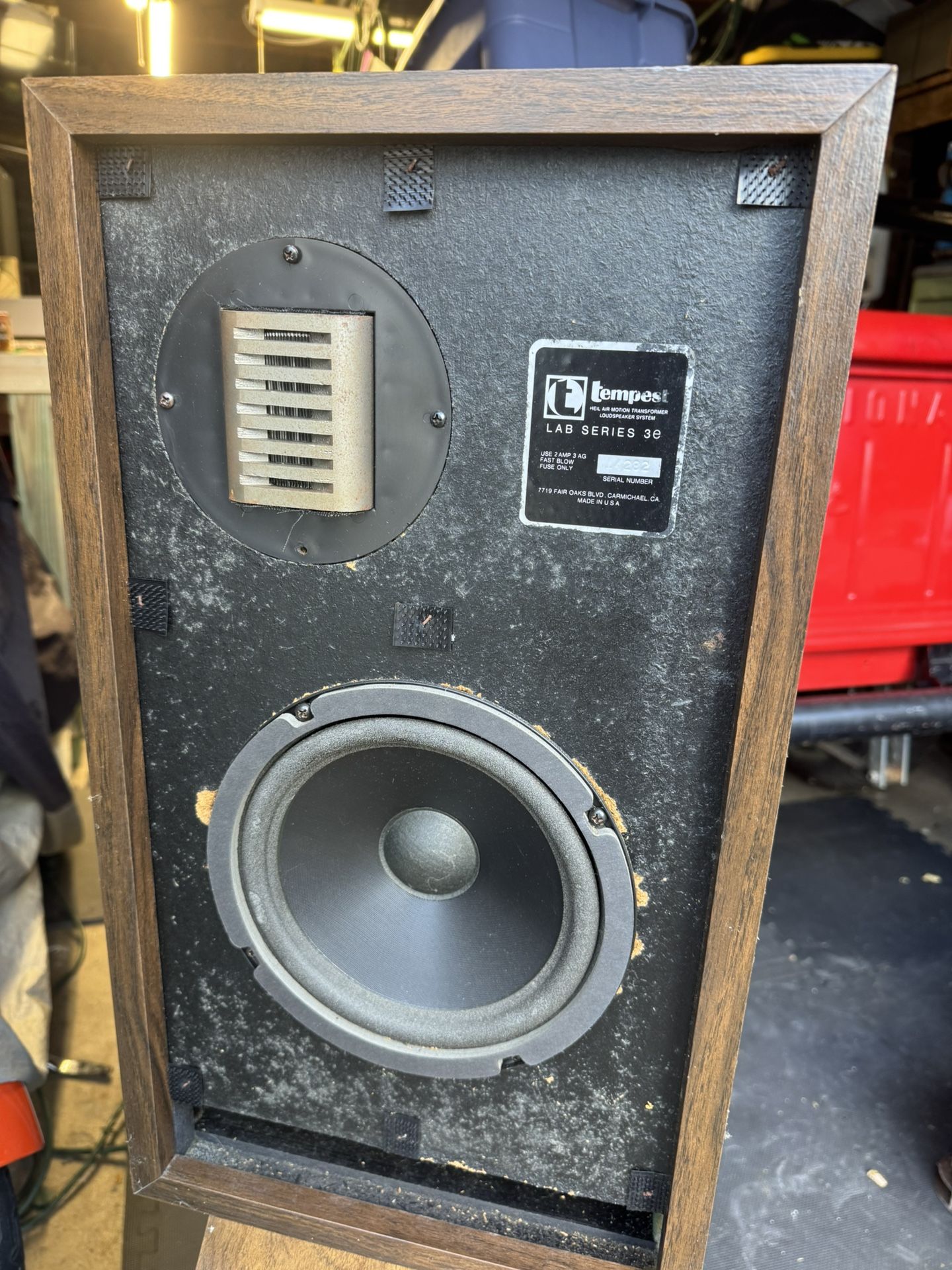 1 speaker only tempest lab series 3 e speaker 2-Way Loudspeaker System -parts or repair