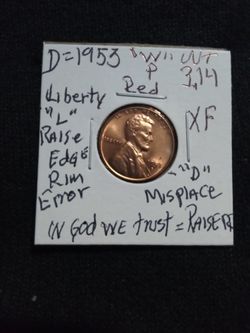 🇺🇸"A. Lincoln 🌾🪙(1953="D") Wt:3.14=Bronze. ("D"Misplace.)