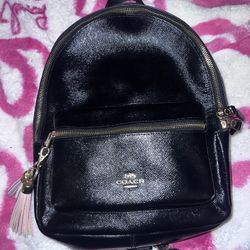 Mini Black Coach Backpack