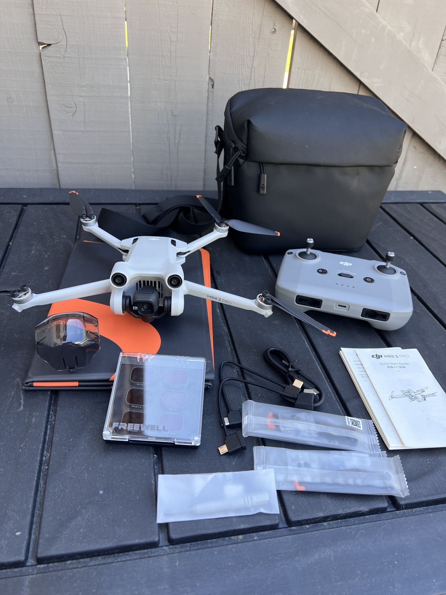 DJI Mini 3 Pro Drone w/ controller, ultra light Battery, 6 Freewell ND Filters, Landing Mat, Bag, and more extras!