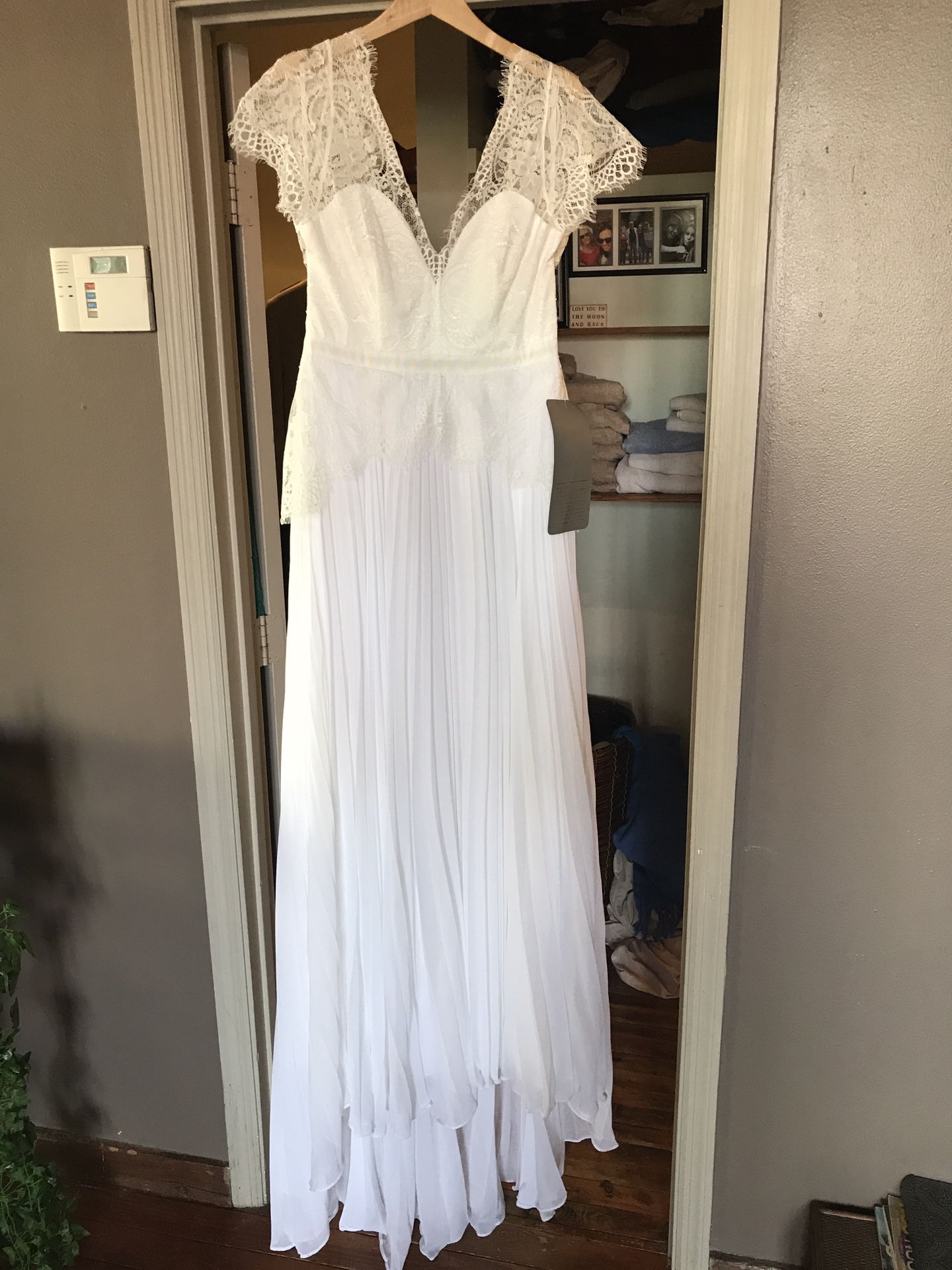 Brand New Lacey Short Sleeved Wedding Dress!