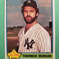1976 Topps Baseball Card Thurman Munson (EX-MT)