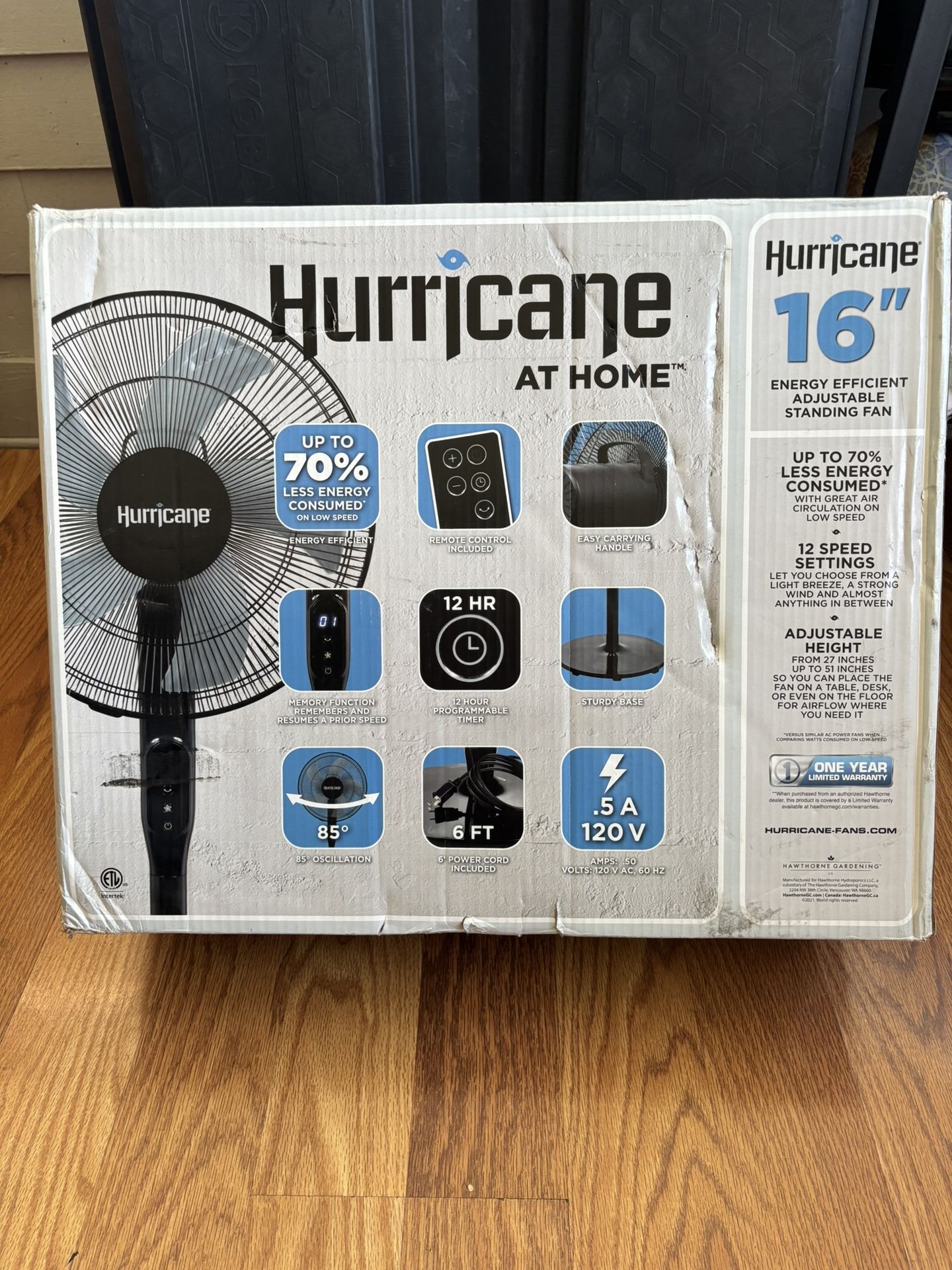 Hurricane Fan 16” Corded