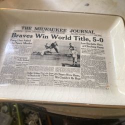 Vintage Wall Hanging Commentating The Q1955 Wirld Series