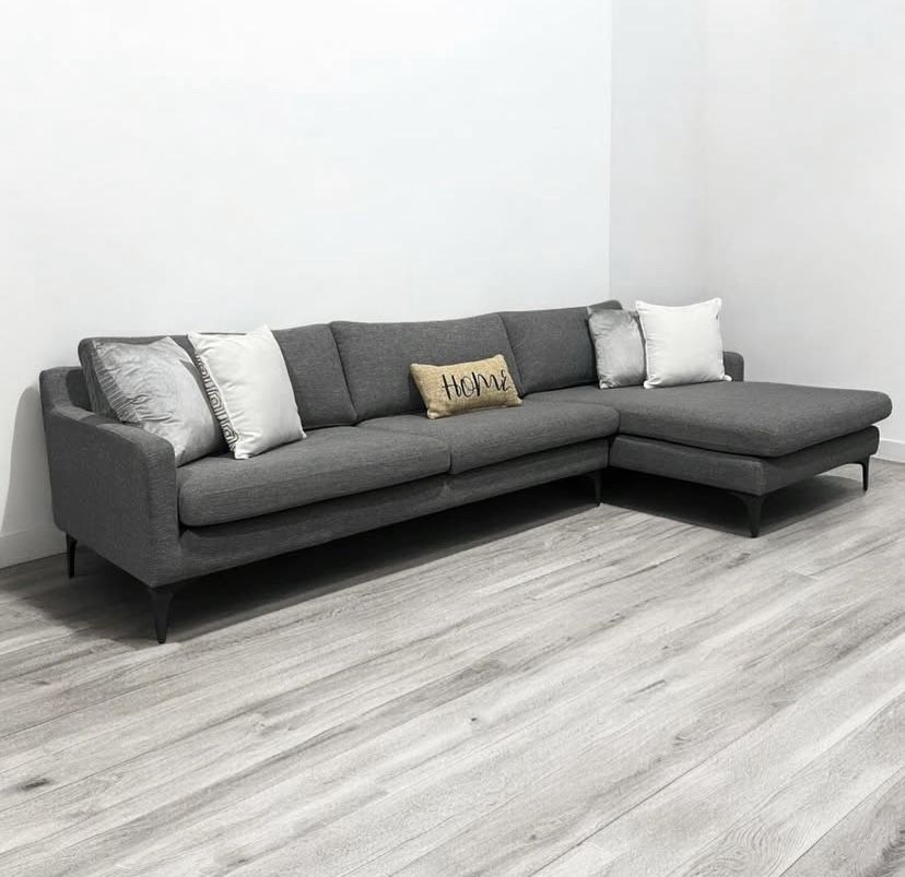 Gray Modern Sectional (Delivery)