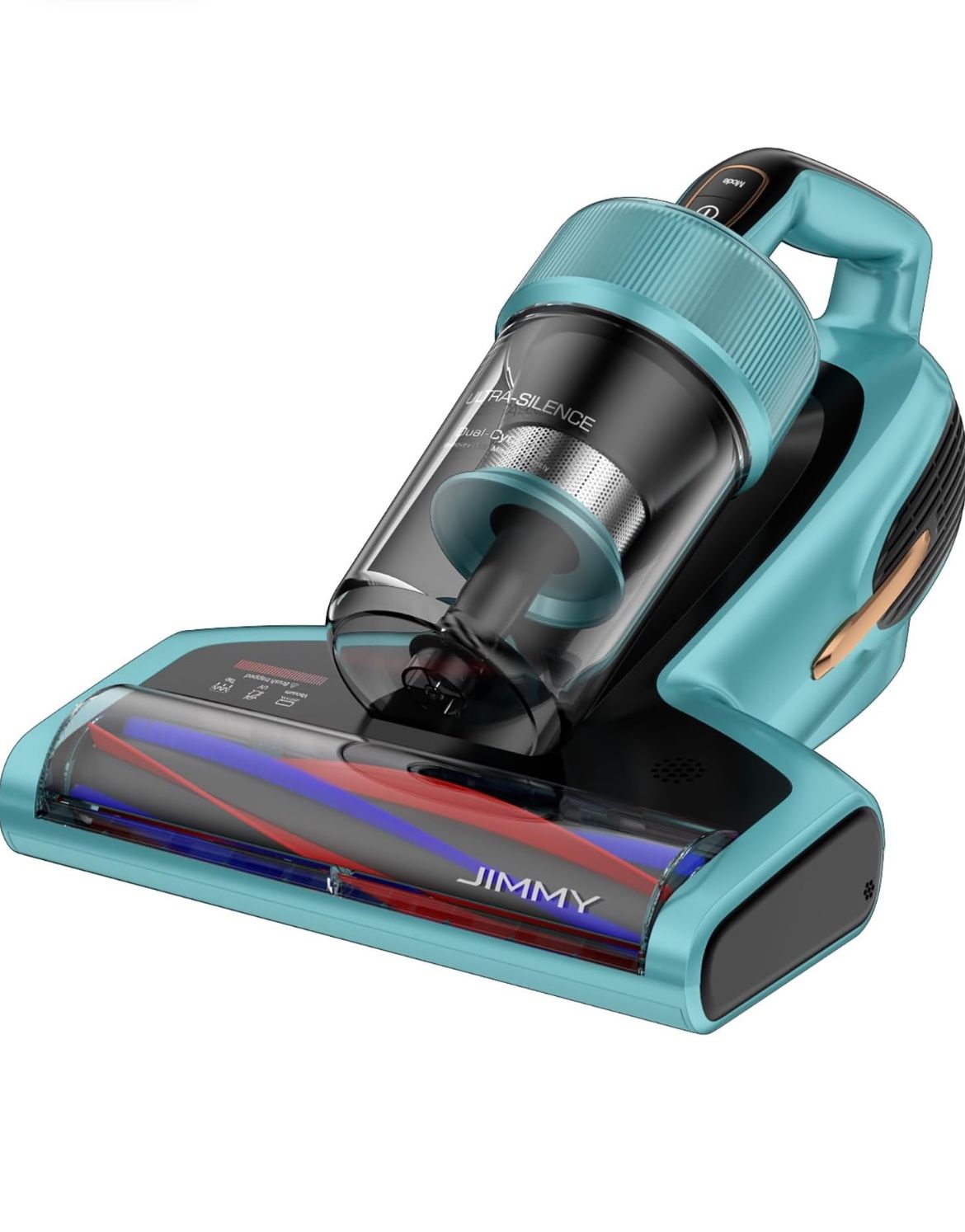 Jimmy Mattress Vacuum Cleaner with Dust Sensor, Anti-Allergen Bed Vacuum Cleaner with UV Lights & Ultrasonic & 5s Quick Heating, In Box