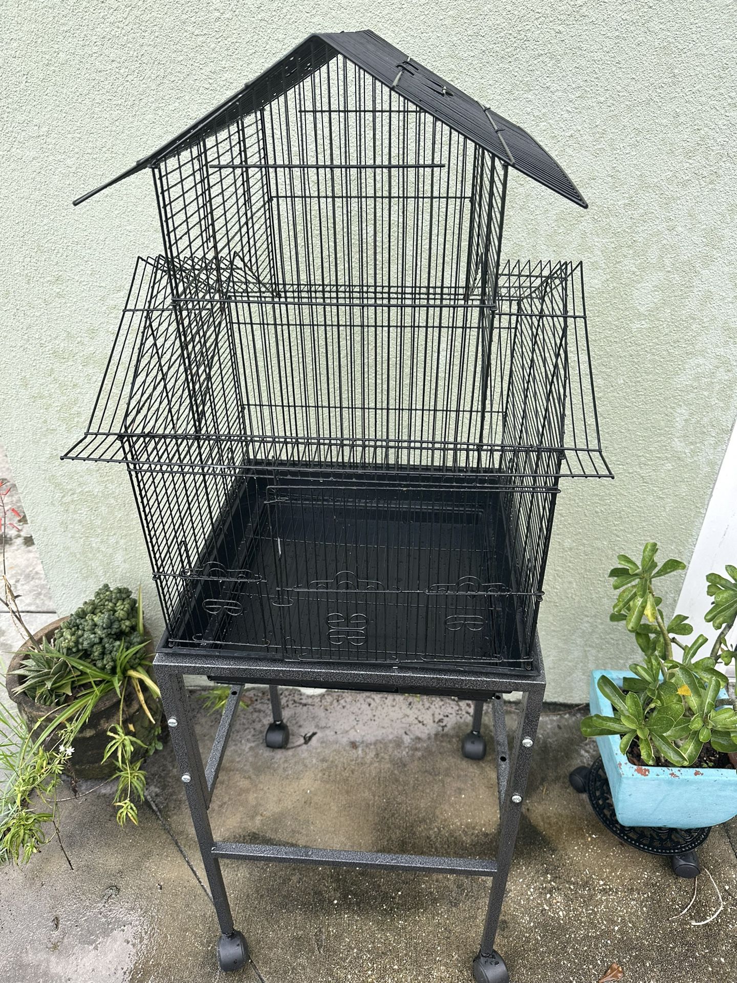 Bird cage with Stand On Wheels $70 Obo