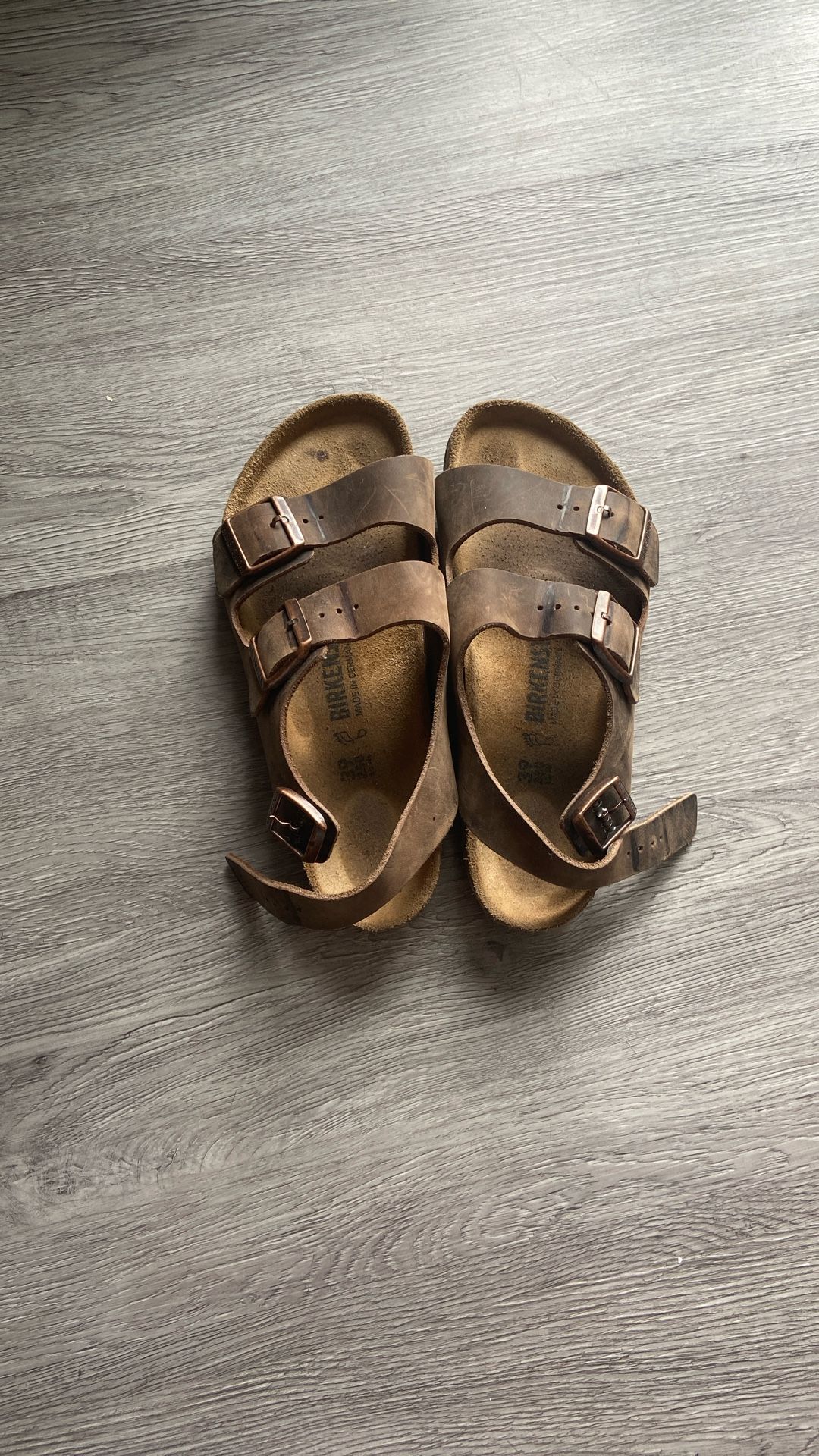 Used Brown Birkenstocks Size 8.5