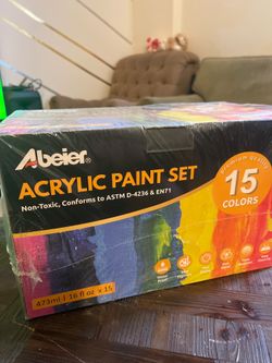 Abeier Acrylic Paint Set - 15 Colors