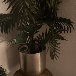 Artificial plant With Stainless Steel Pot 