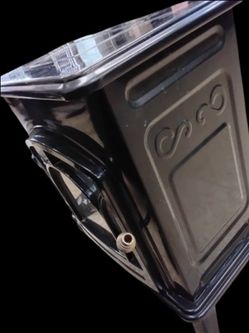 Black Metal electric fire stove