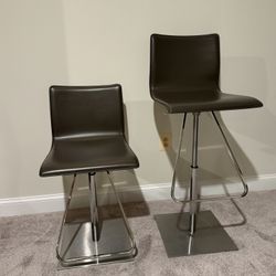 Luxury Italian Leather Adjustable Stools