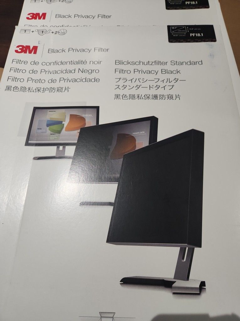 5 Computer Sceen Privacy Filters New 3M