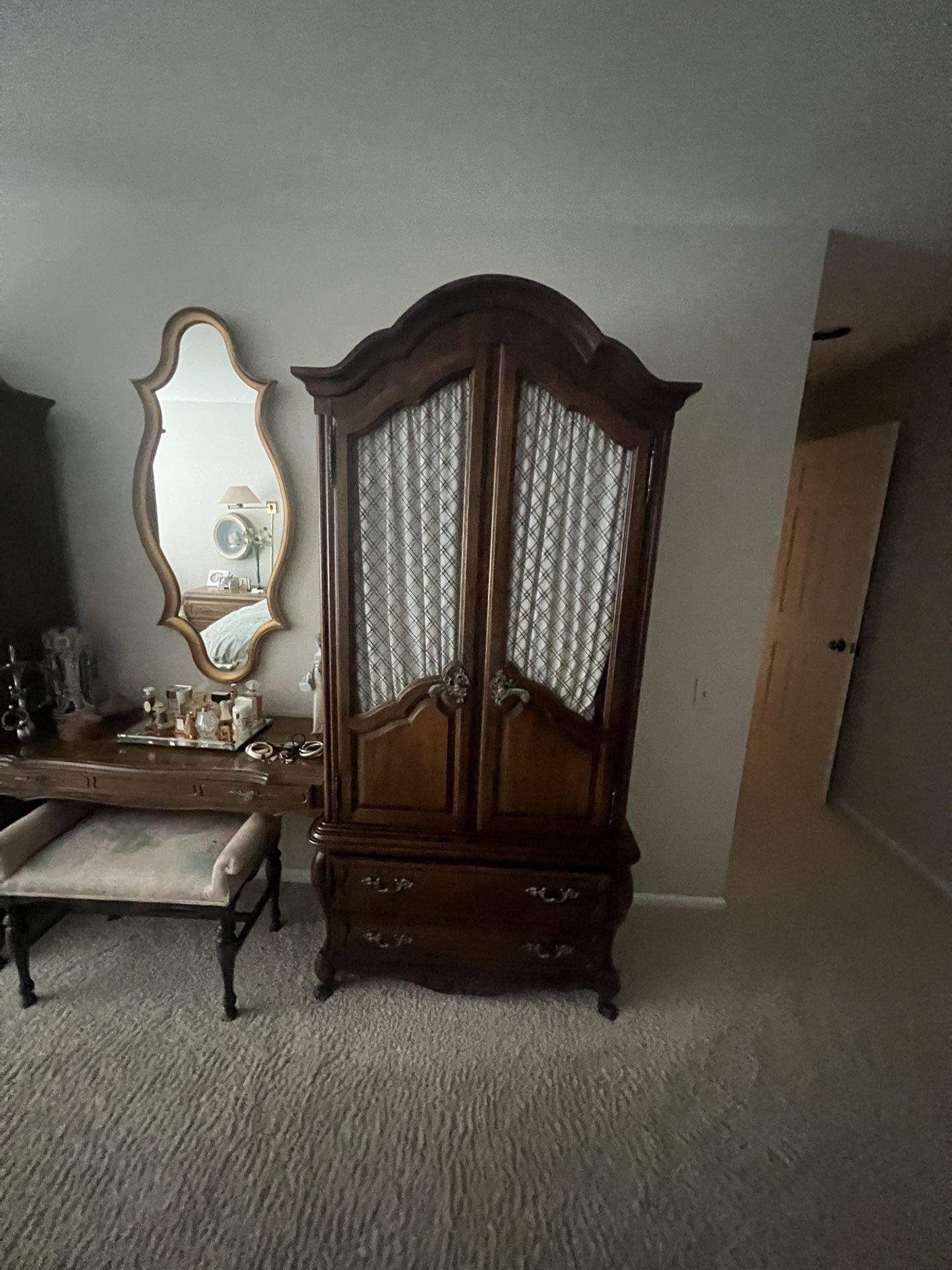 Solid Wood French Style Armoire 