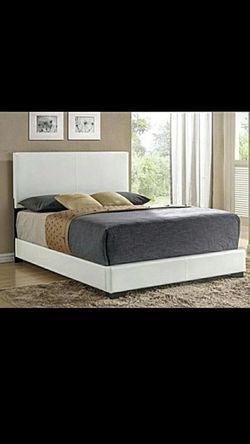 Brand new leather bed with orthopedic mattress!!