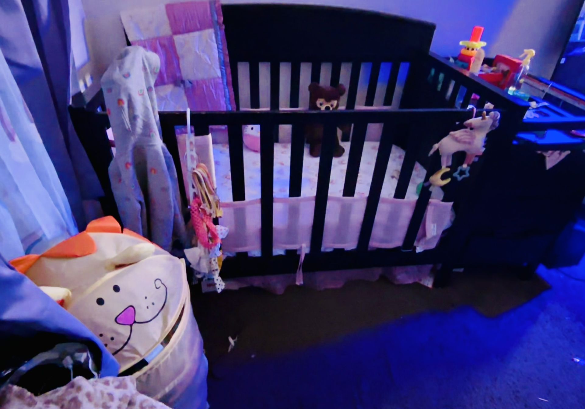 Black Wooden Graco Crib