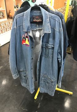 Denim Long Jacket, size 26/28