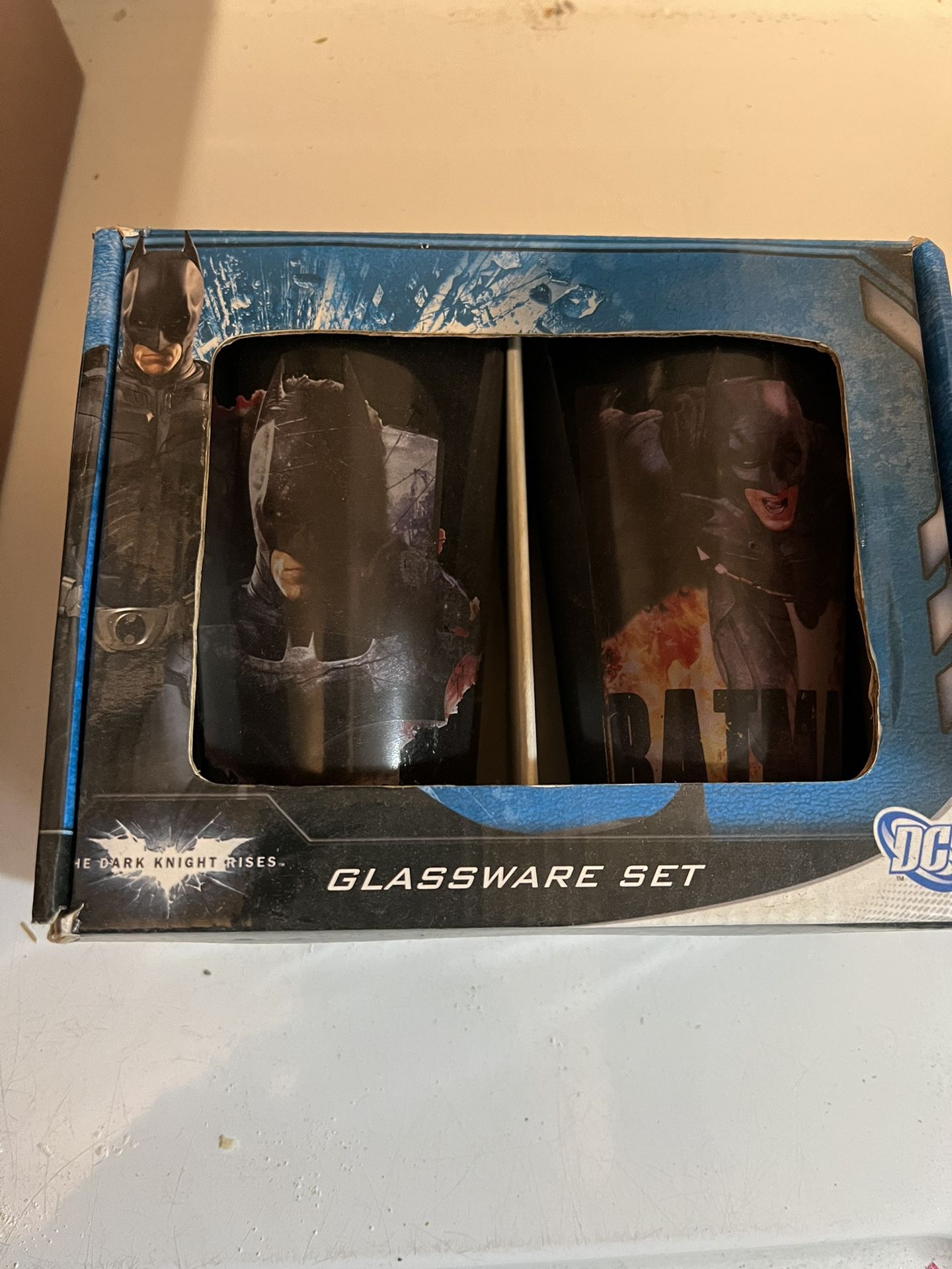 Dark Knight Batman Pair Of Glassware