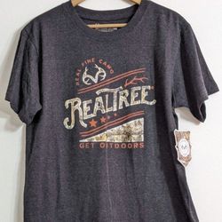 Realtree Men's Get Outdoors Camo Logo Graphic T-Shirt, Size Large