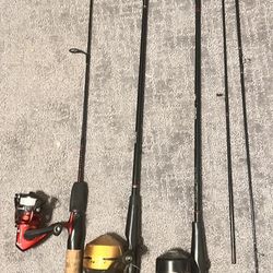 Fishing Rod & Reel Lot – Mixed Spincast and Spinning Combos