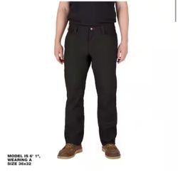 Milwaukee Men's 32 in. x 32 in. Black Cotton/Polyester Work Pants with 7 Pockets @Mil-994