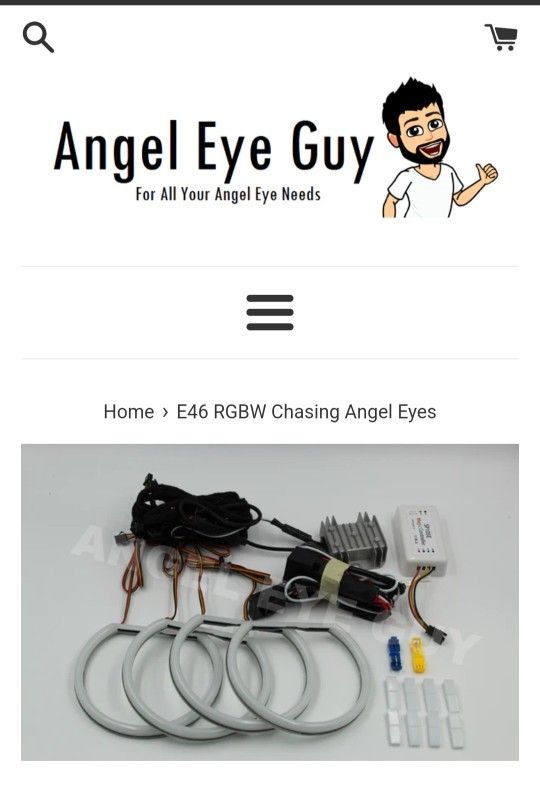 E46 M3 ANGLE EYE COLOR CHANGING HALOS WITH REMOTE.