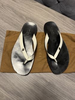 GUCCI LEATHER FLIP FLOPS MAN