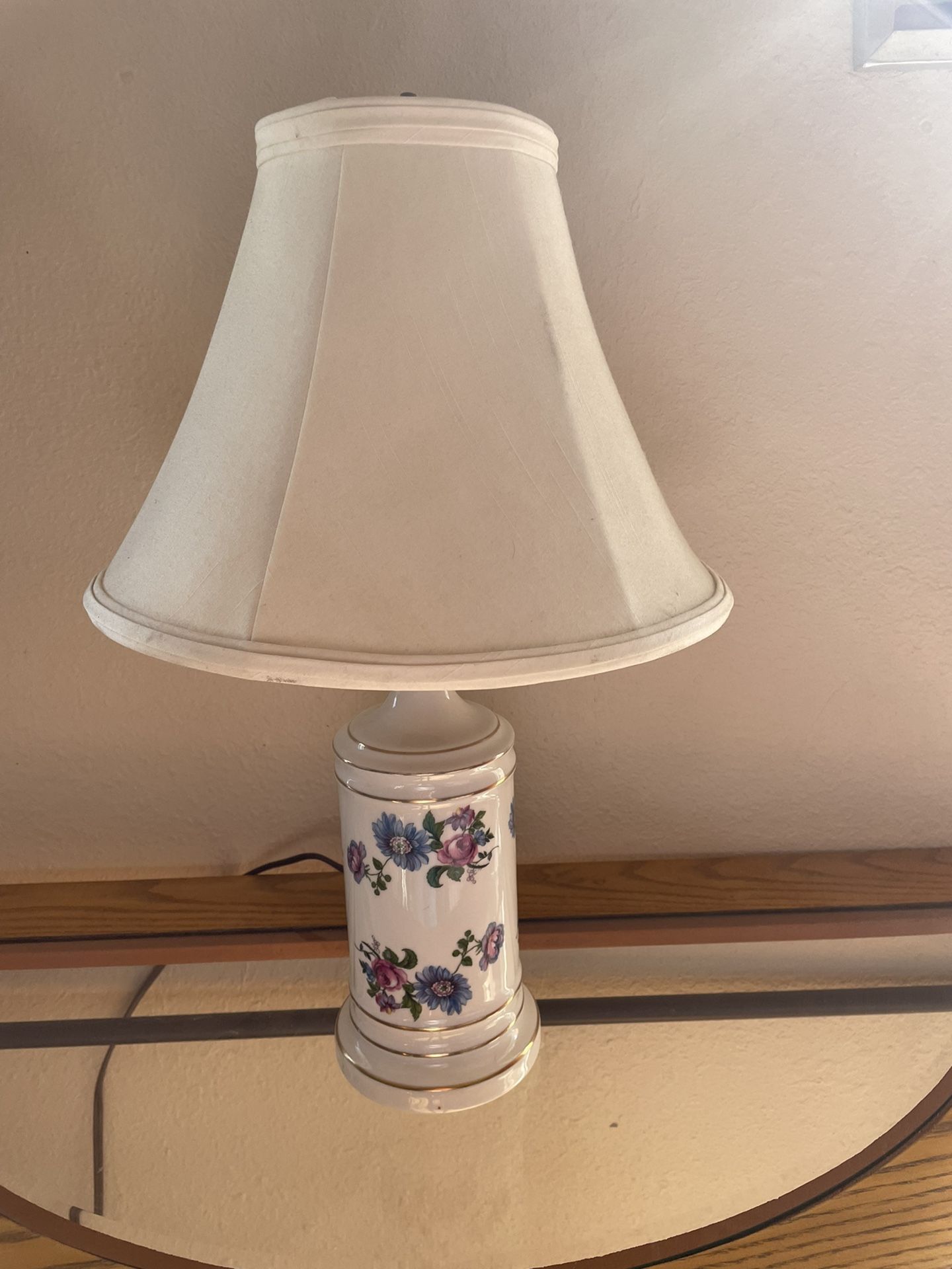 Lamps for sale $40 Or $30 for The one With brown shade and $10 for The One With white shade