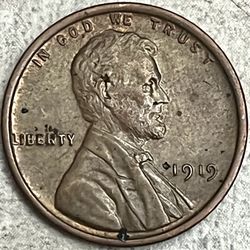 1919 Lincoln Wheat Cent - About Uncirculated